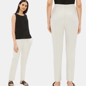 Eileen Fisher System Silk Georgette Crepe Slouchy Ankle Length Pants Size 2X